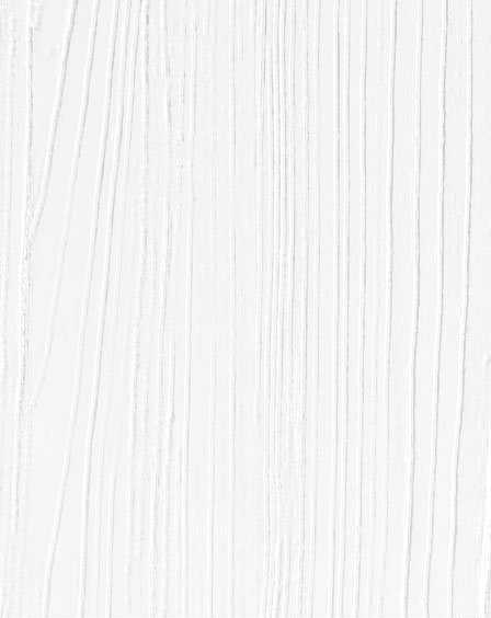Un primo piano di una venatura del legno bianco su uno sfondo bianco.