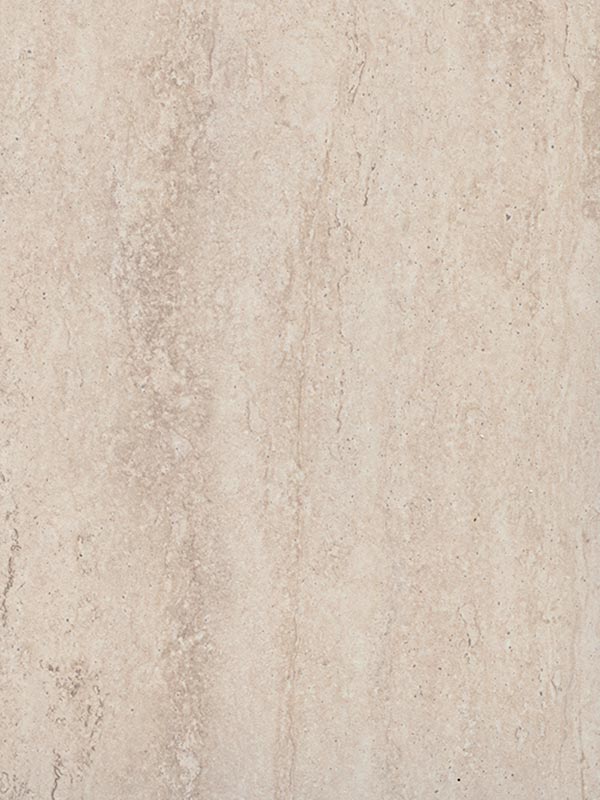 Primo piano di una piastrella beige con una trama di marmo.