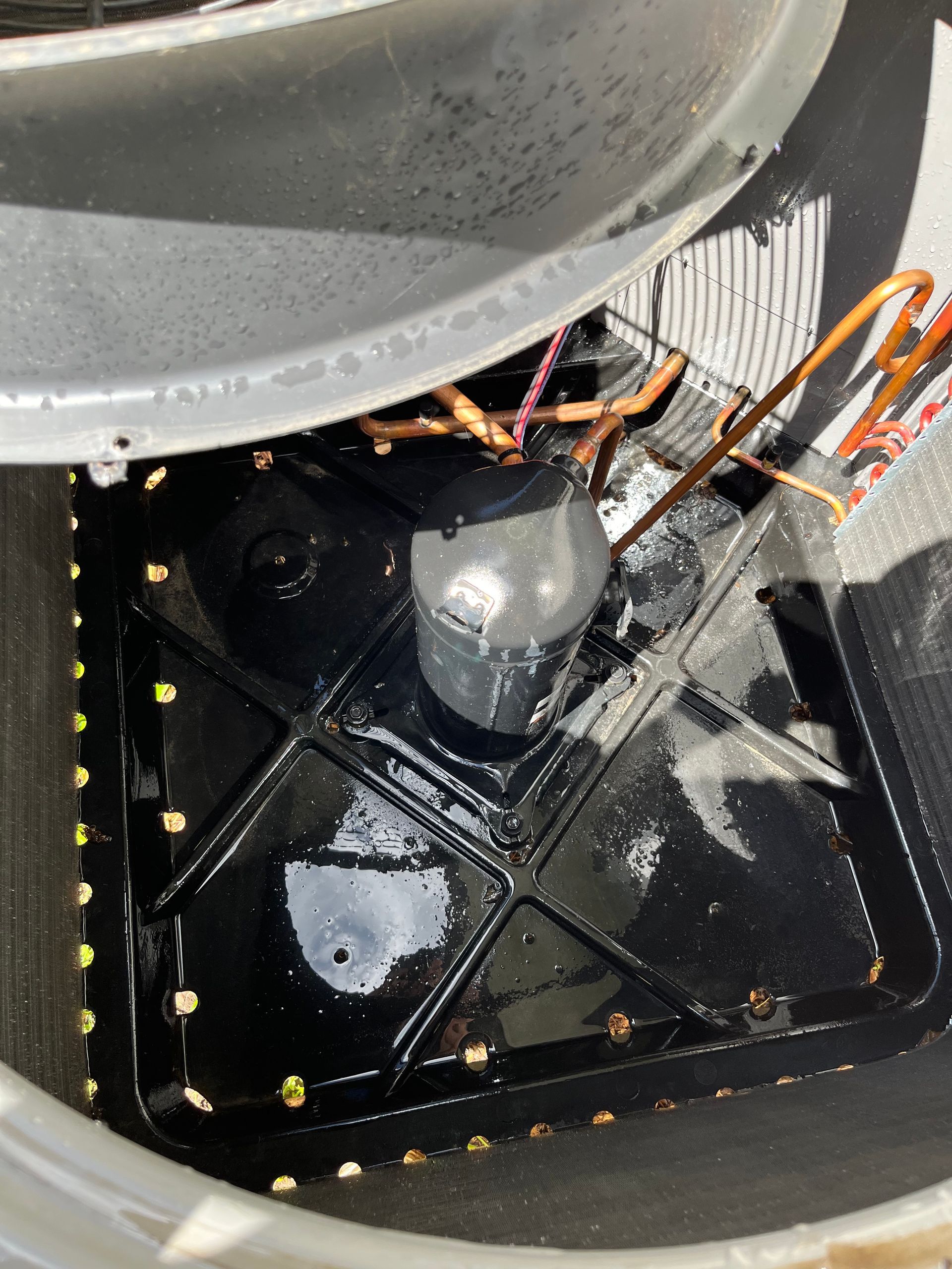 Comfort Pro - A close up of the inside of an air conditioner