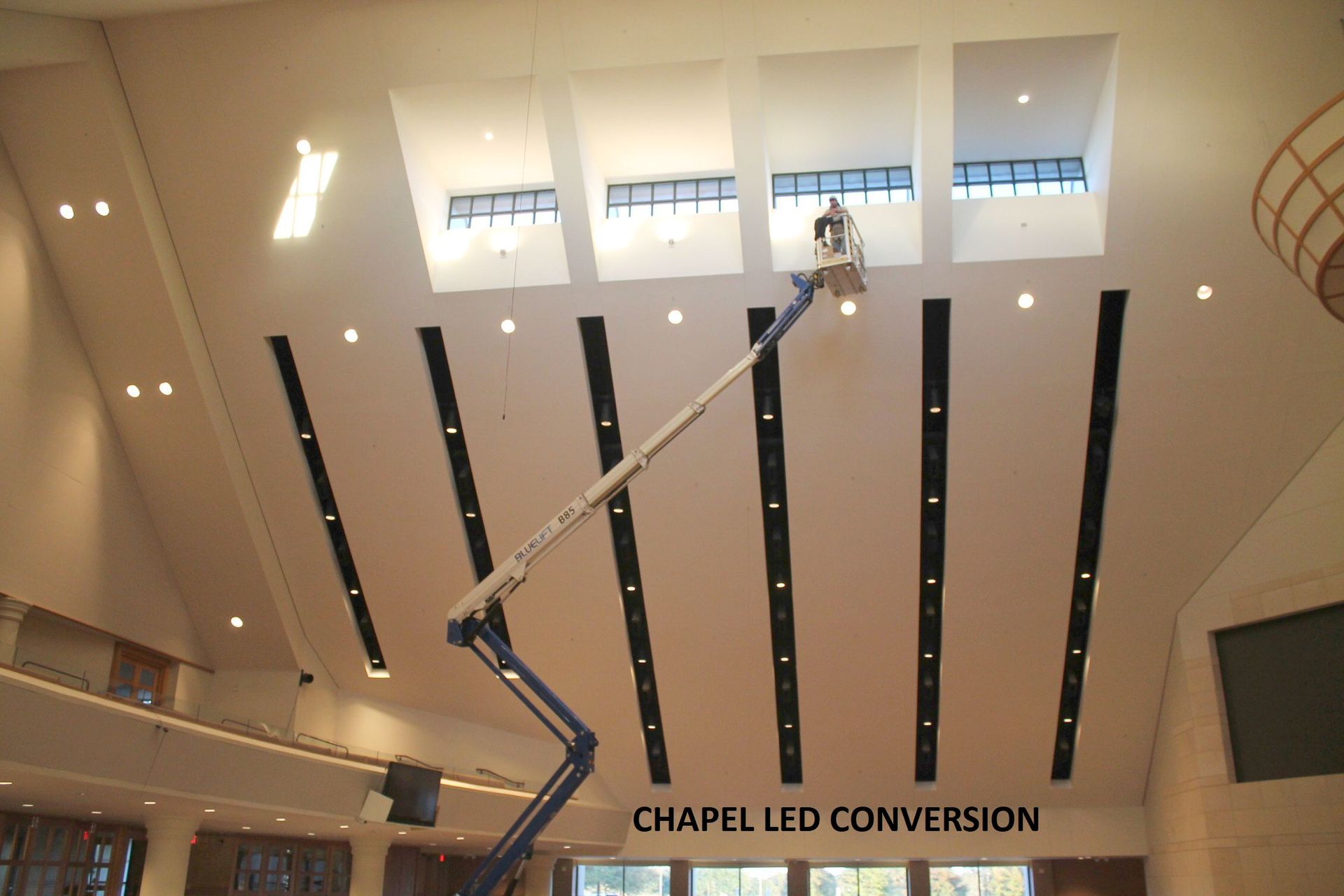 A picture of a chapel led conversion in a church