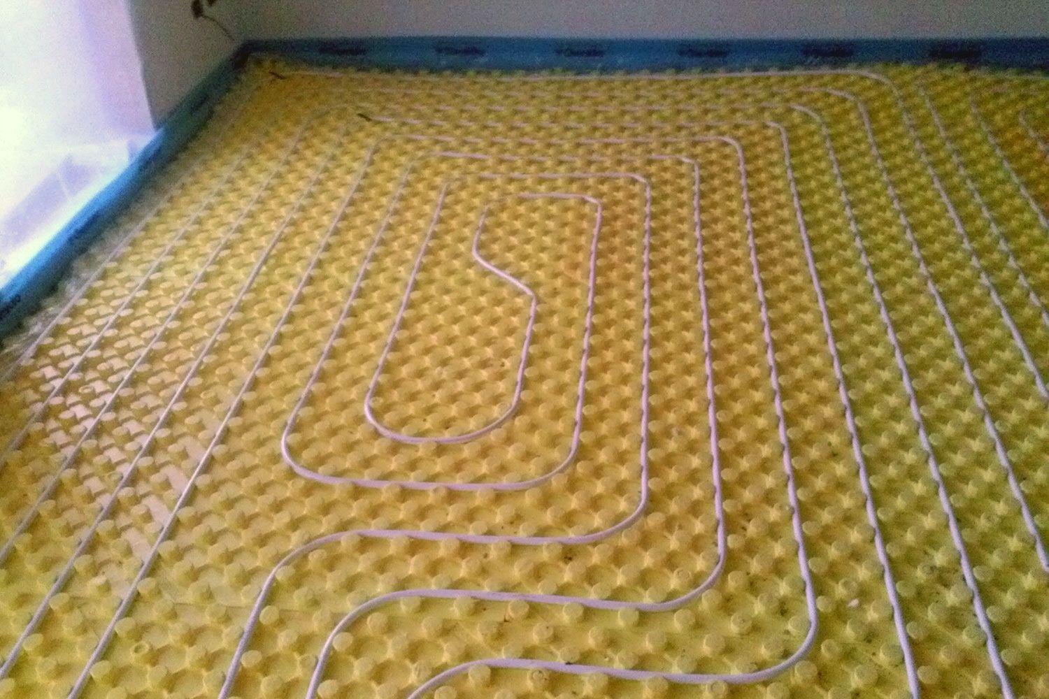 Impianto a pavimento radiante.