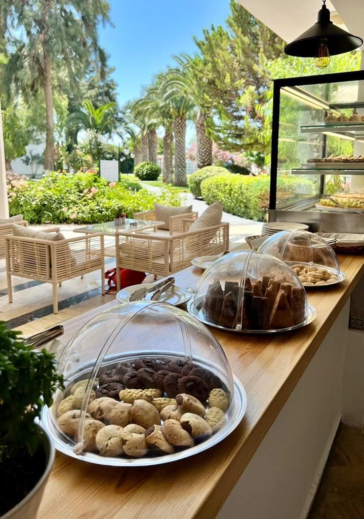 Restaurant at Club Beyy Resort Hotel, Menderes, Izmir with sea and garden views.