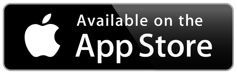 Eine Apple App Store-Schaltfläche mit der Aufschrift „Im App Store verfügbar“