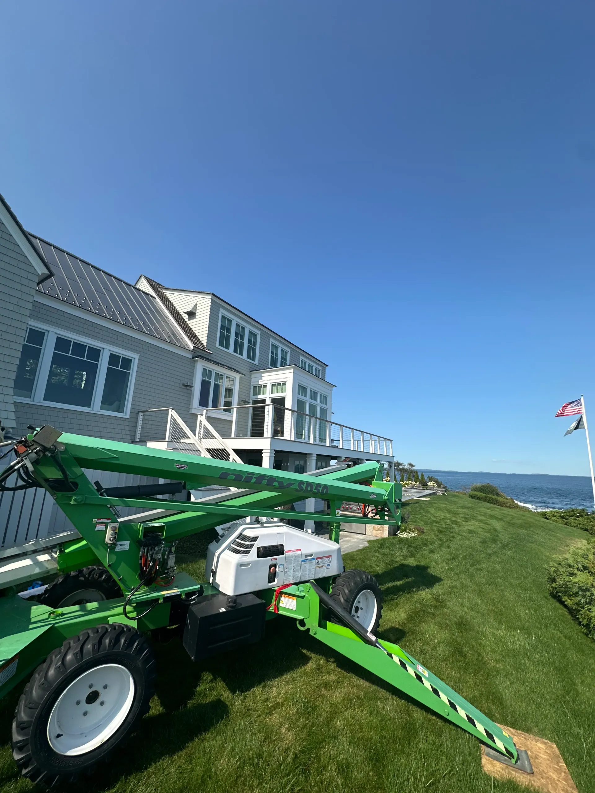 Before kitchen covered for painting job in Kennebunk