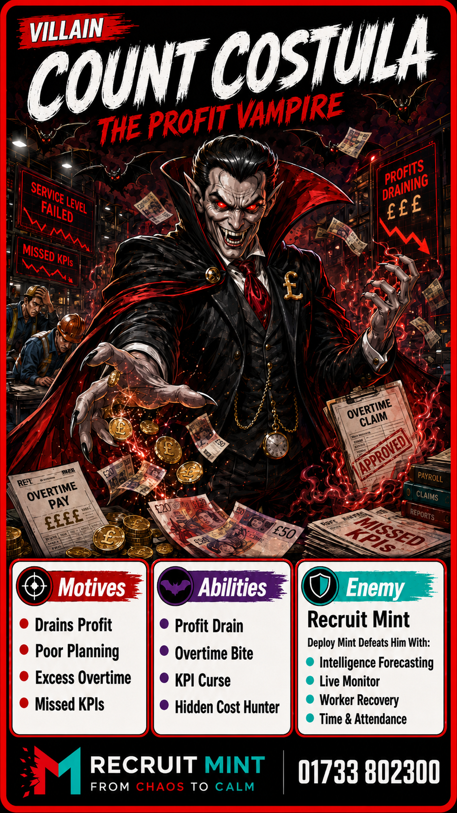 Count Costula The Profit Vampire character card