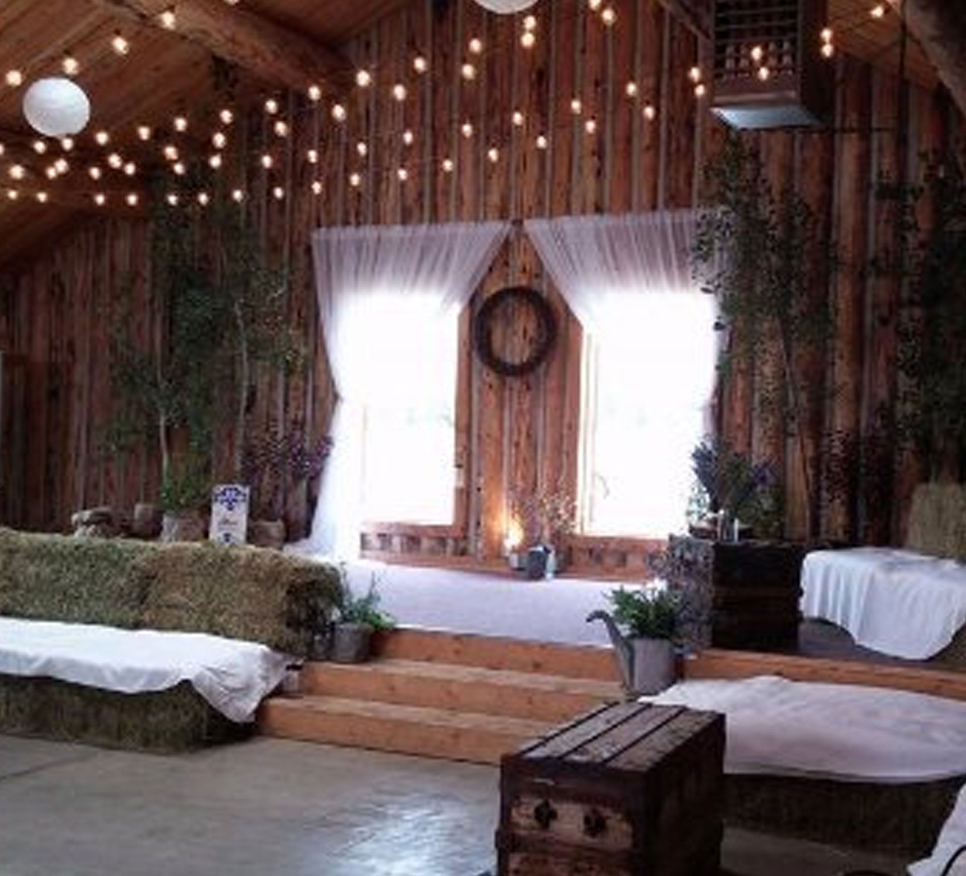 barn wedding altar in the most beautiful wedding destination in colorado