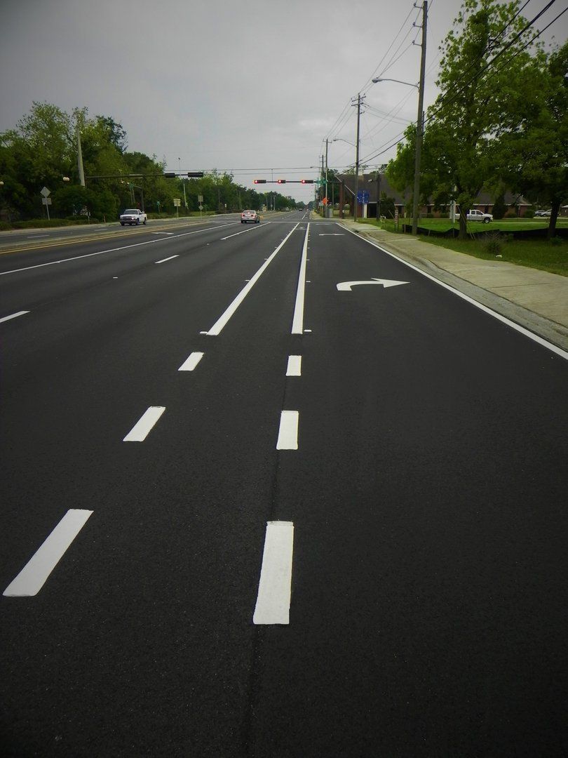 Road with Arrow Markings — Pensacola, FL — Emerald Coast Striping
