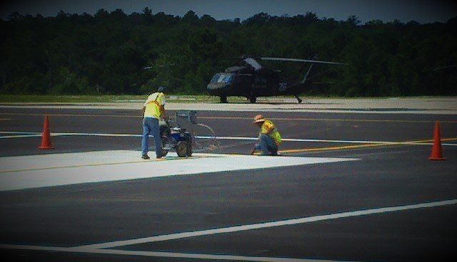 Working on An Airfield — Pensacola, FL — Emerald Coast Striping