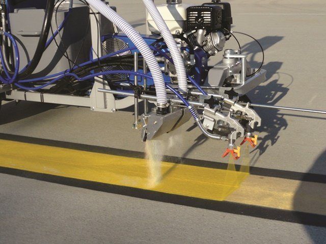 Repainting Yellow Line — Pensacola, FL — Emerald Coast Striping