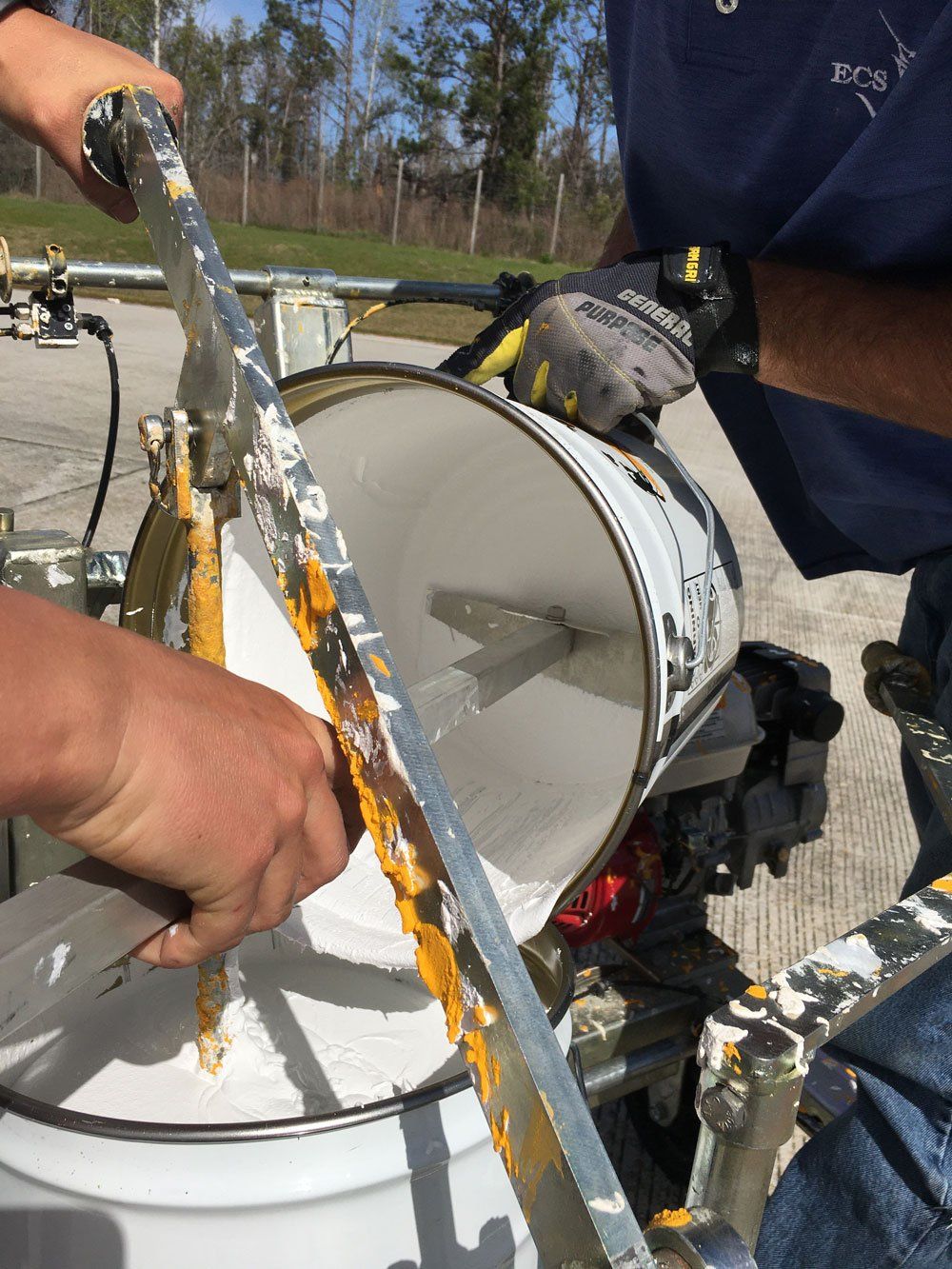 Pouring Paint — Pensacola, FL — Emerald Coast Striping