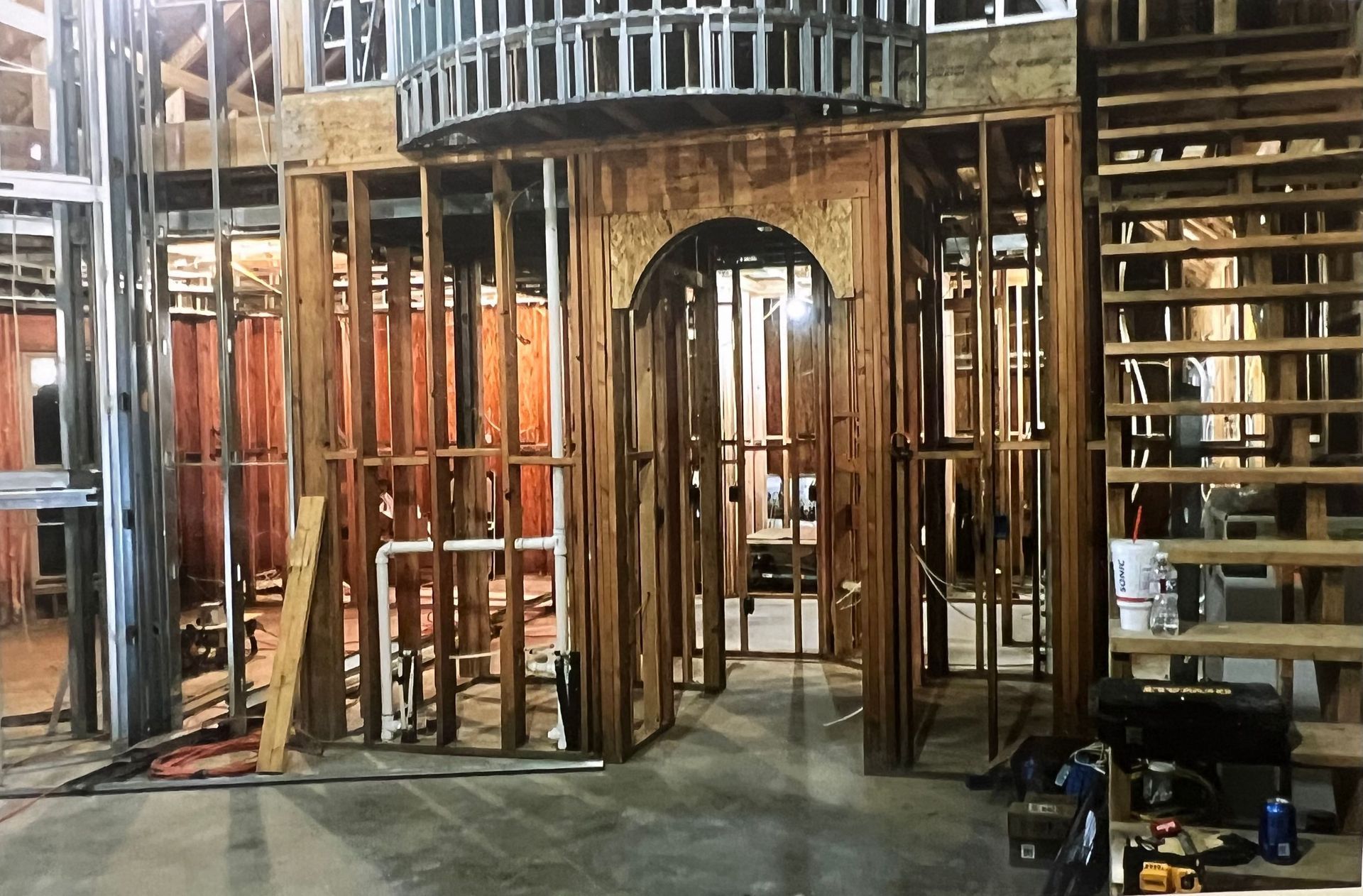 Large Wooden House Under Construction