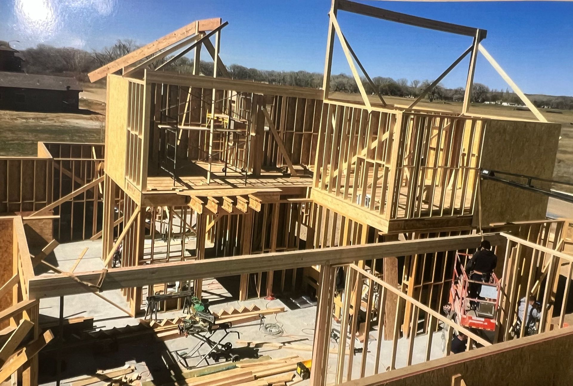 Large Wooden House Under Construction