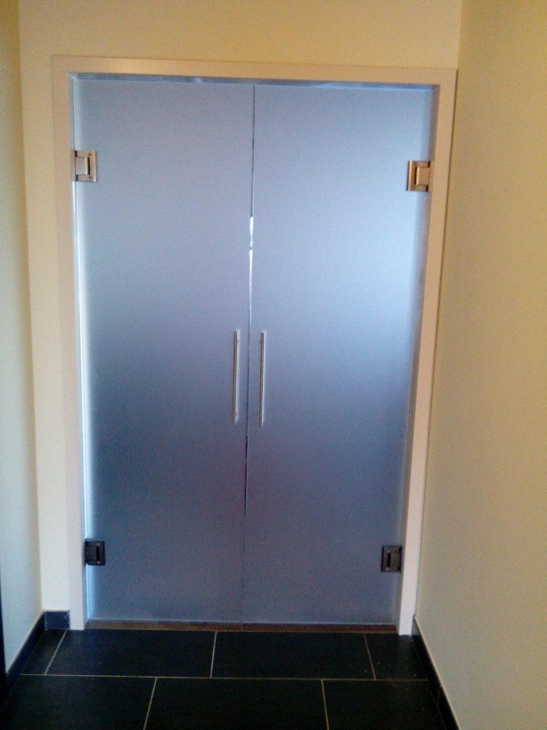 doppia porta in vetro