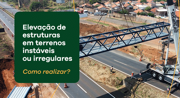Elevação de estruturas em terrenos instáveis ou irregulares