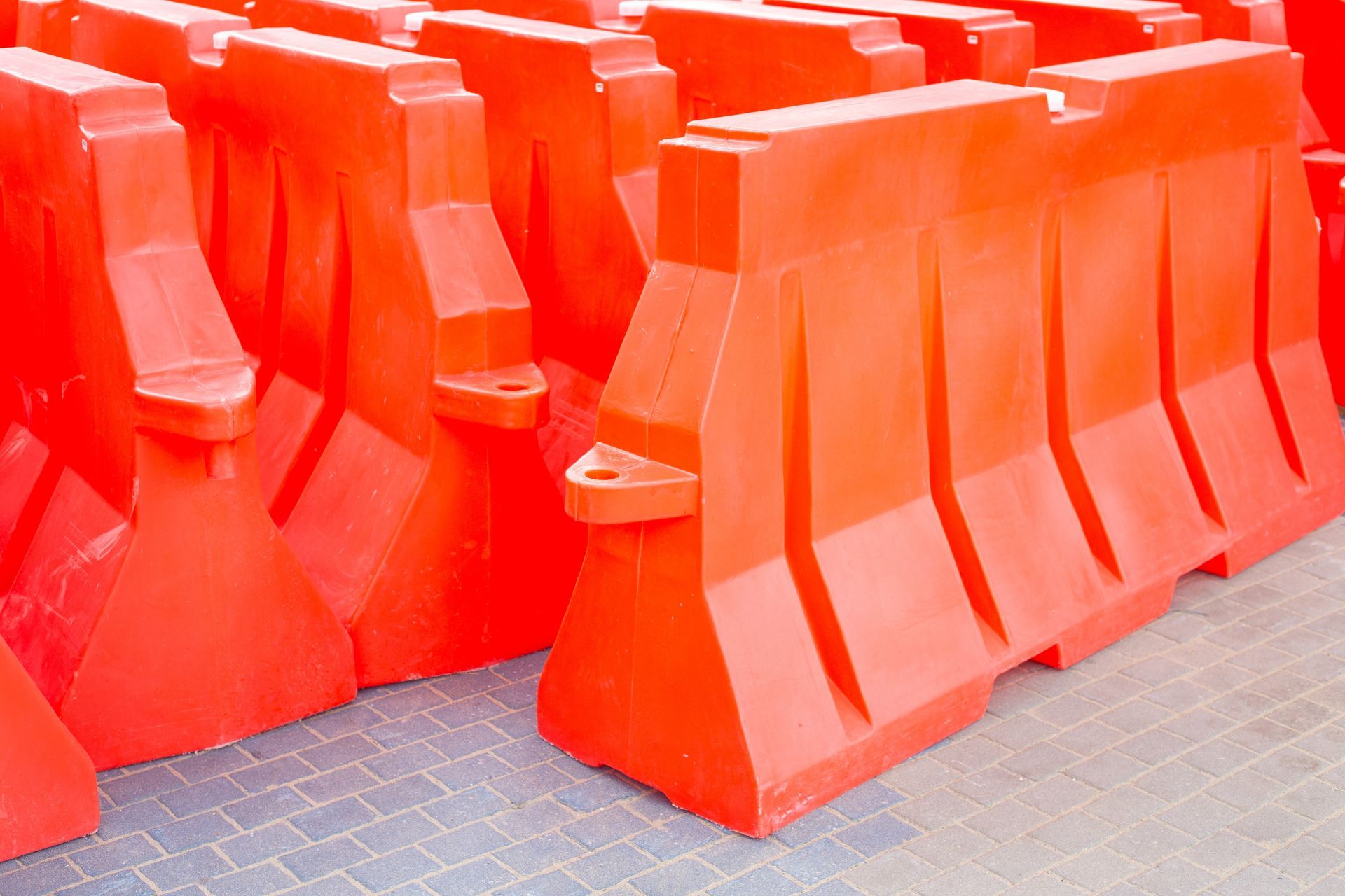Temporary traffic barrier hire