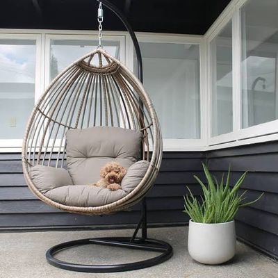 outdoor scene egg chair