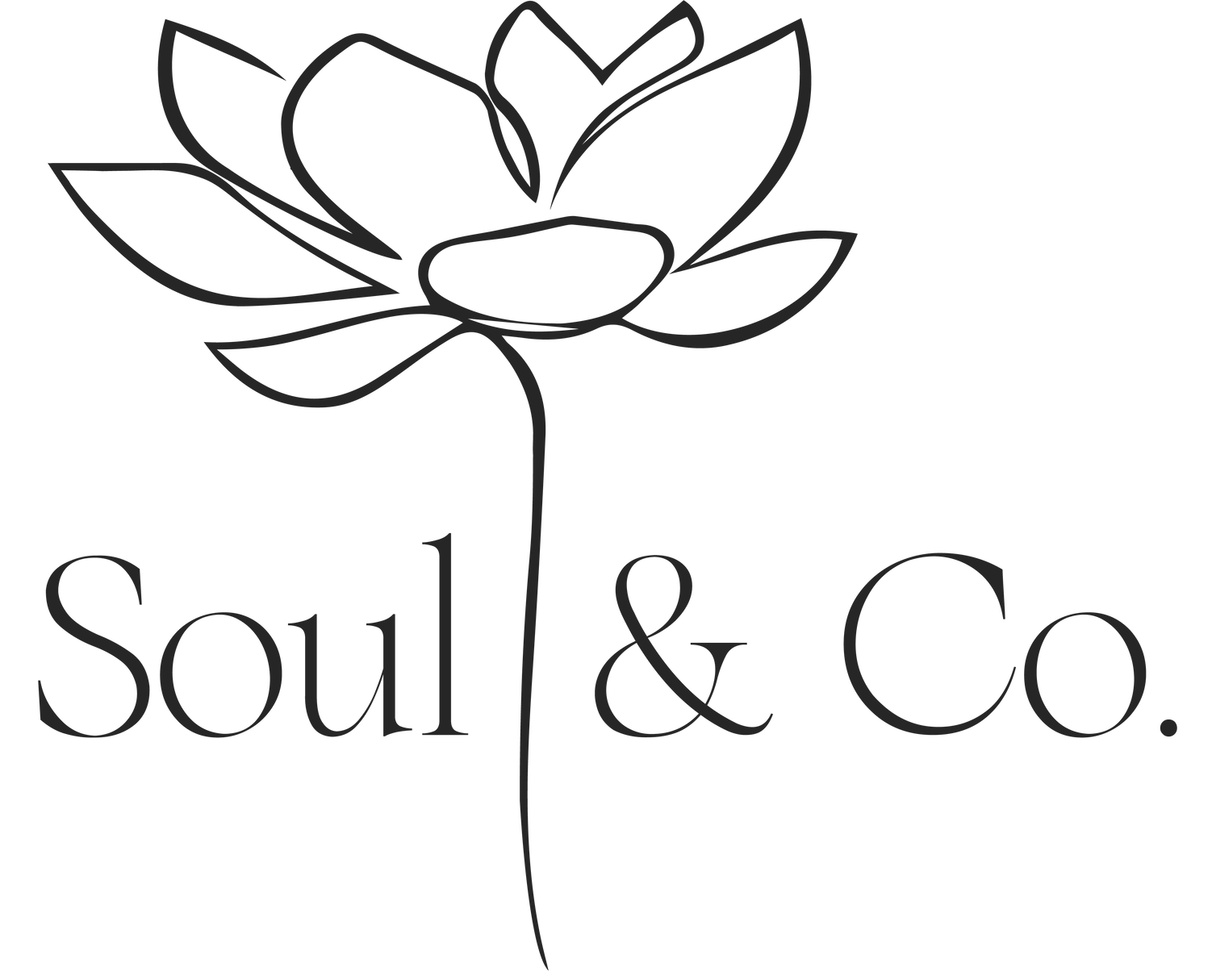 A black and white drawing of a lotus flower with a heart in the center.