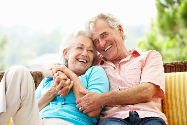 Senior Couple With Perfect Smile — Philadelphia, PA — Bill's Denture & Repair Lab