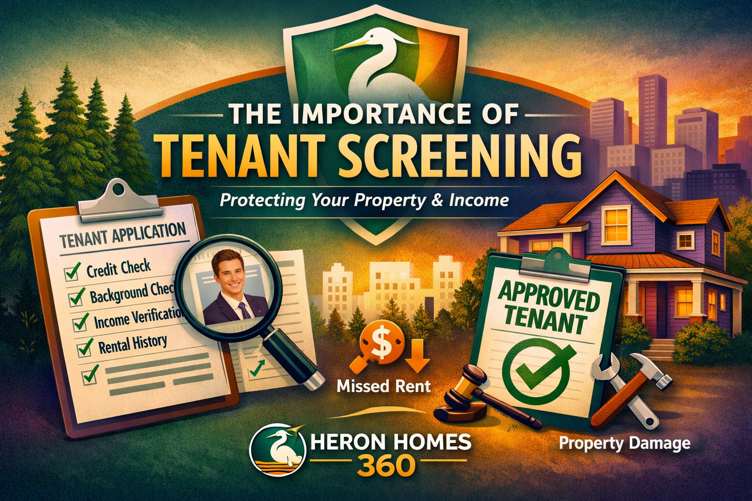Tenant application review and screening process