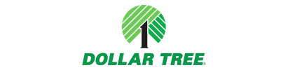 A dollar tree logo with a green and white tree