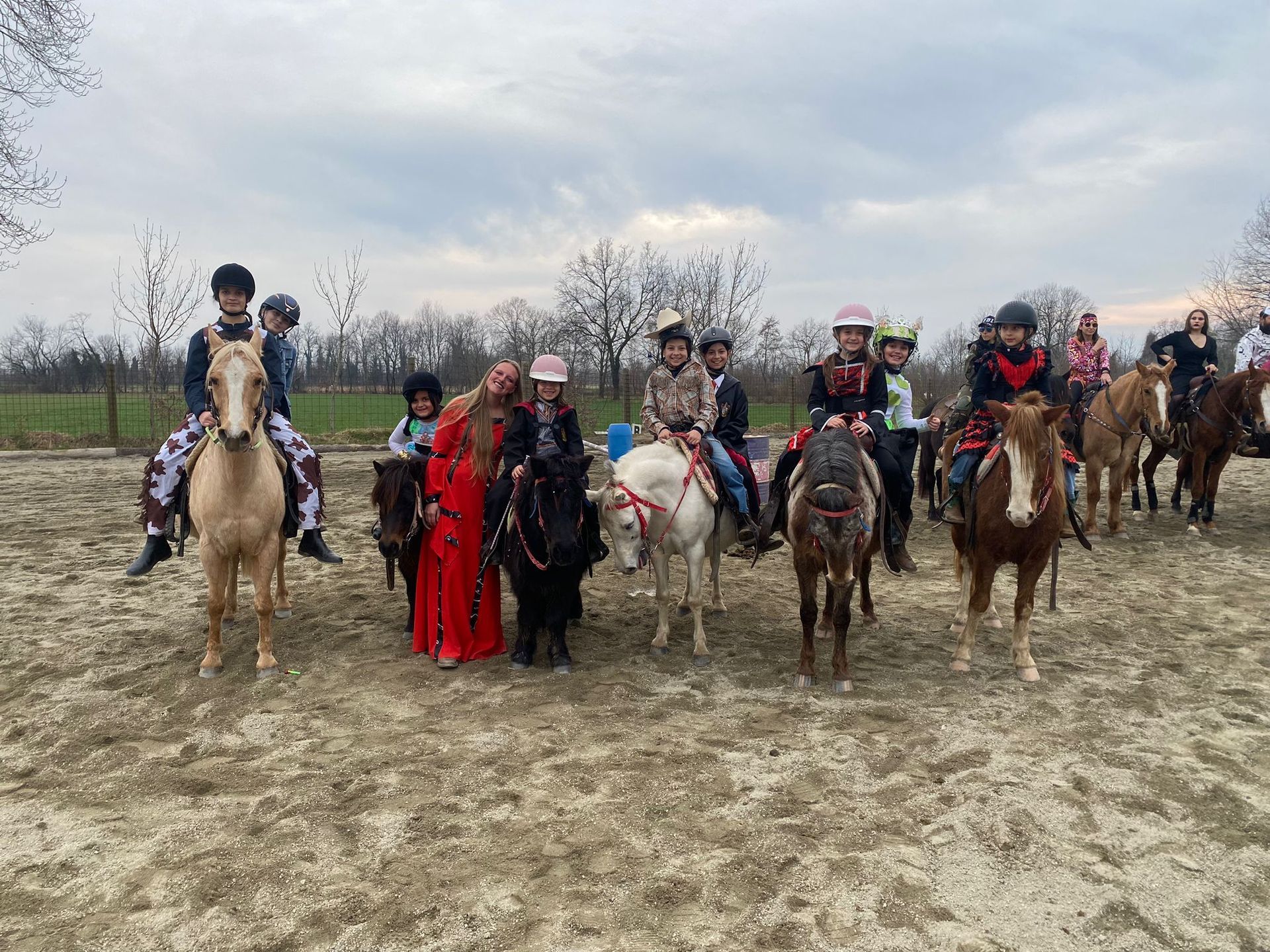 festa di compleanno con passeggiata a cavallo