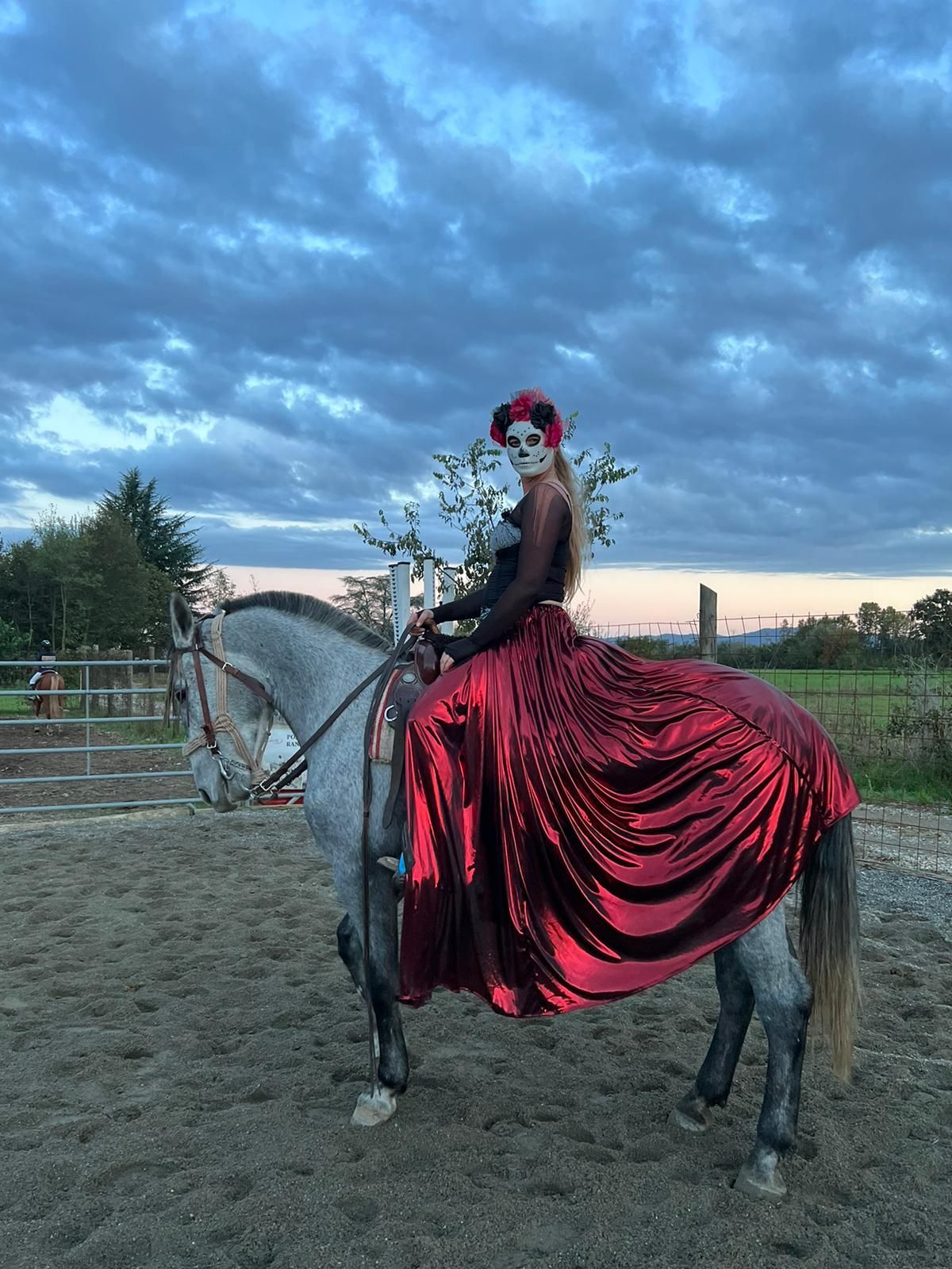 evento di Halloween con cavalli