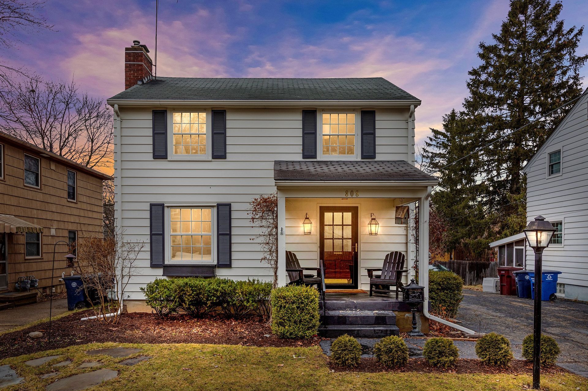 Ann Arbor Real Estate Photography - beautiful classic side entrance colonial