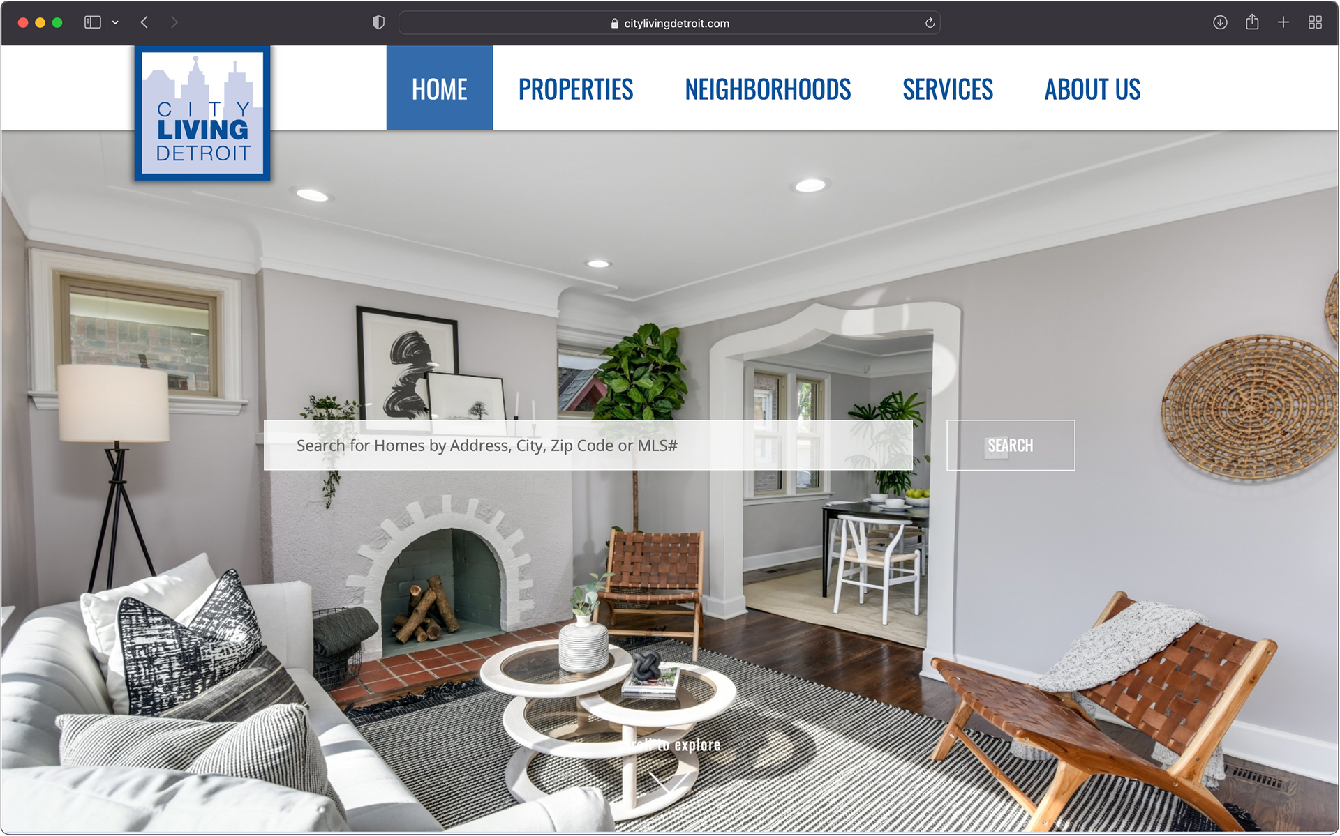Example of using listing photos on the City Living Detroit Website