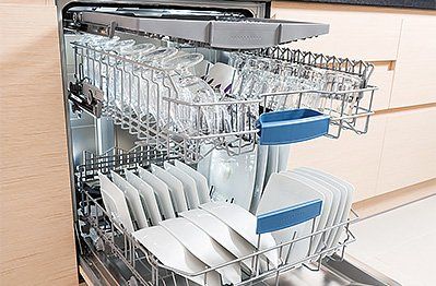 Dishwasher With Plates — Dishwashers in Saugerties, NY