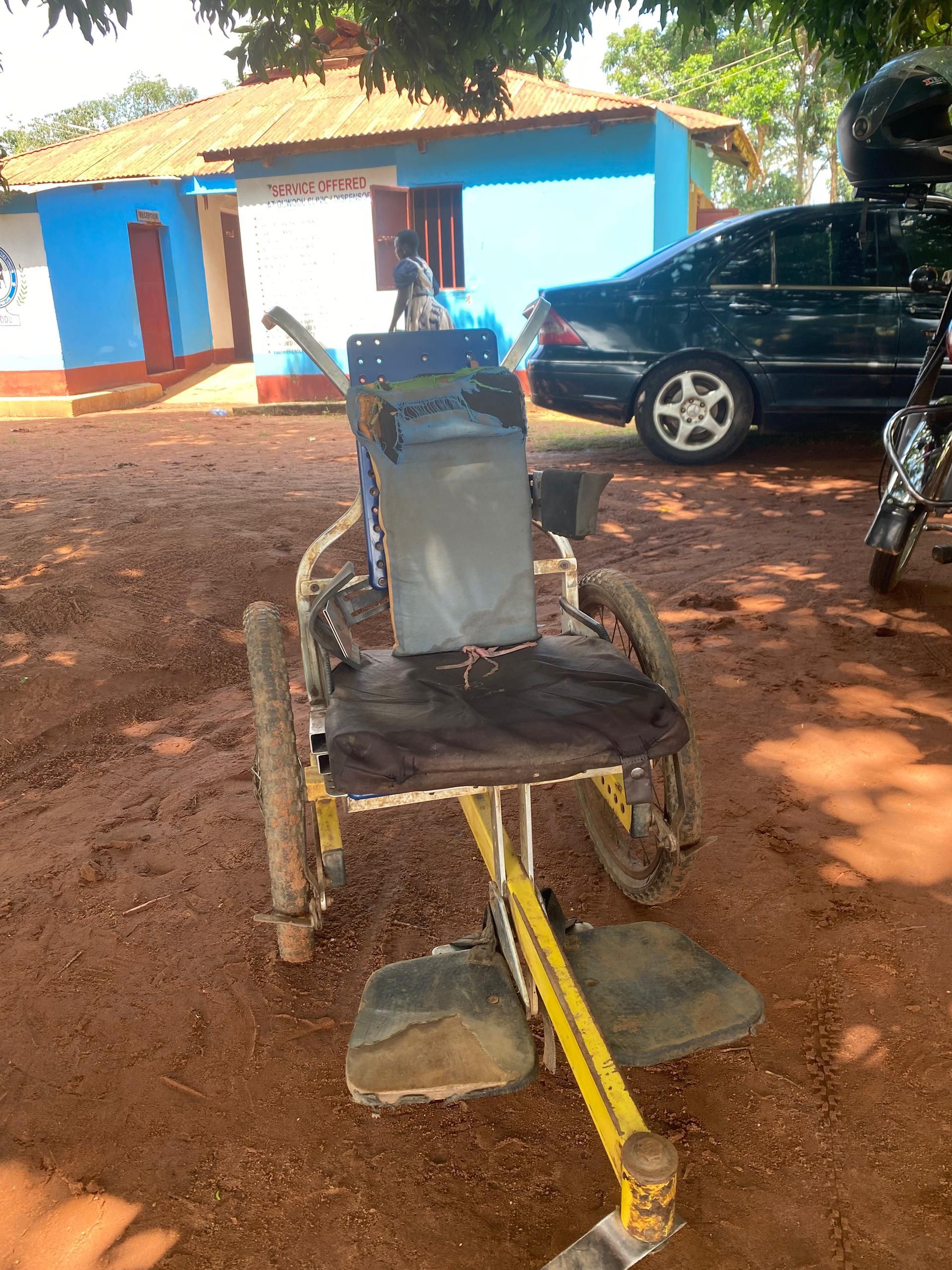 Old worn out wheelchair for Balaam