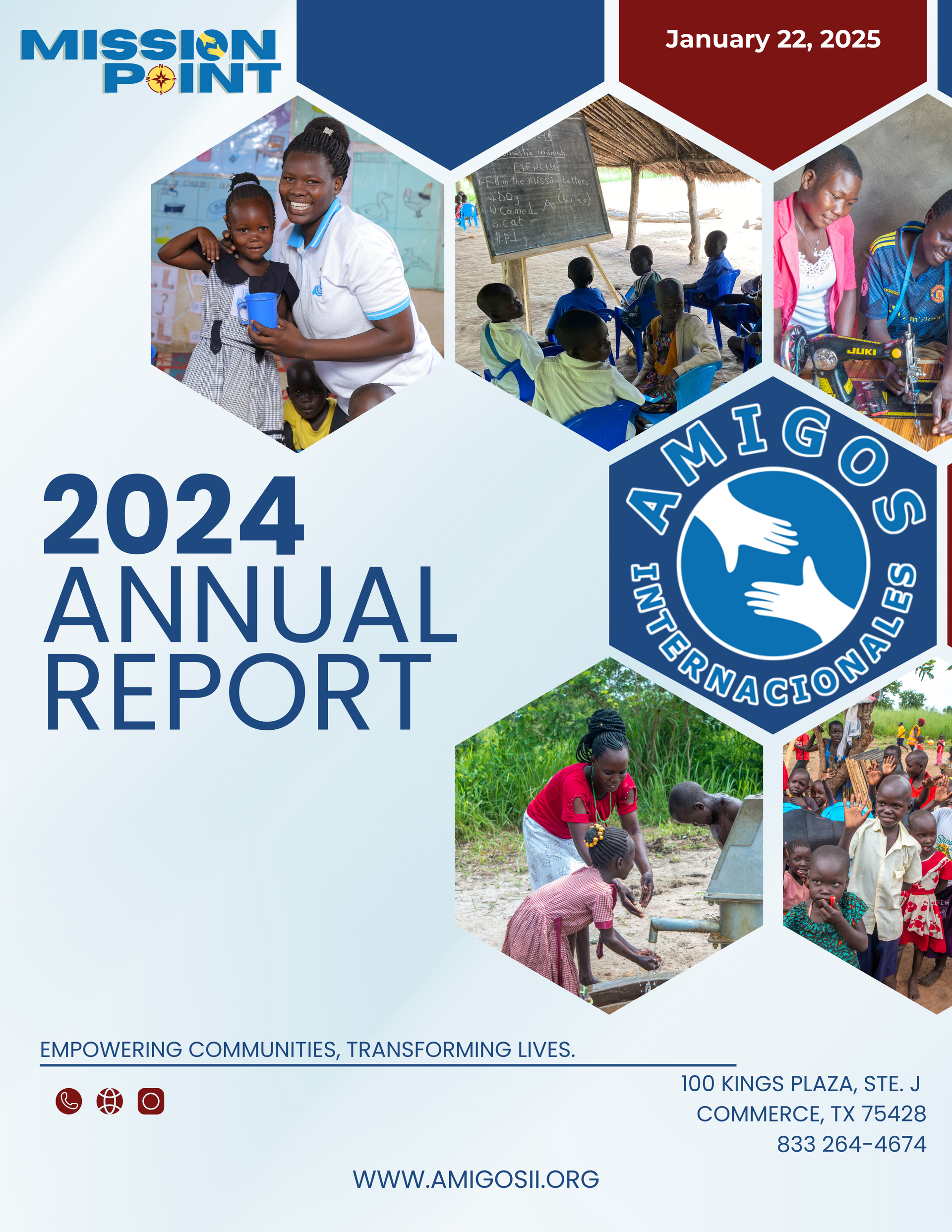 The cover of the mission point annual report for 2024