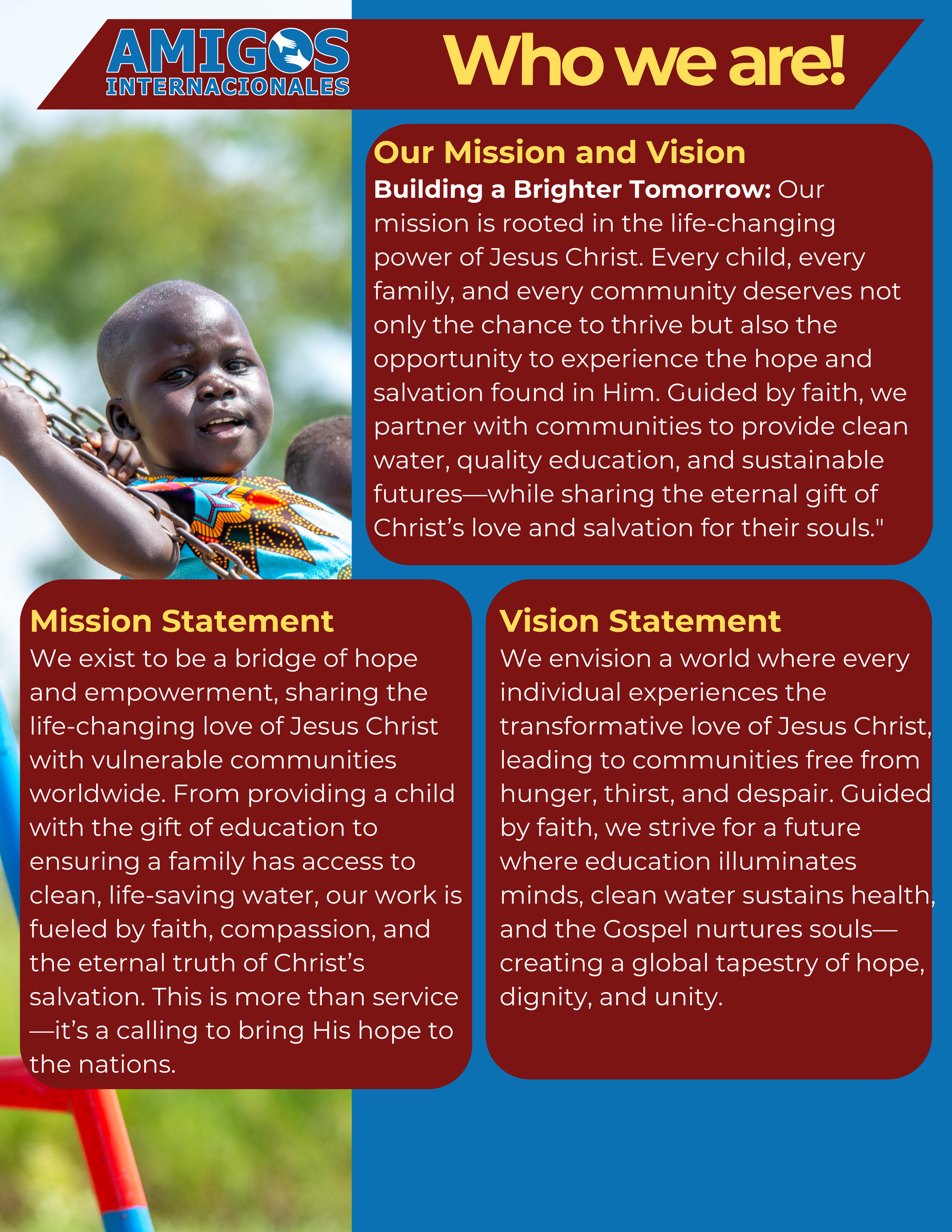 A poster that says ' who we are ' on it