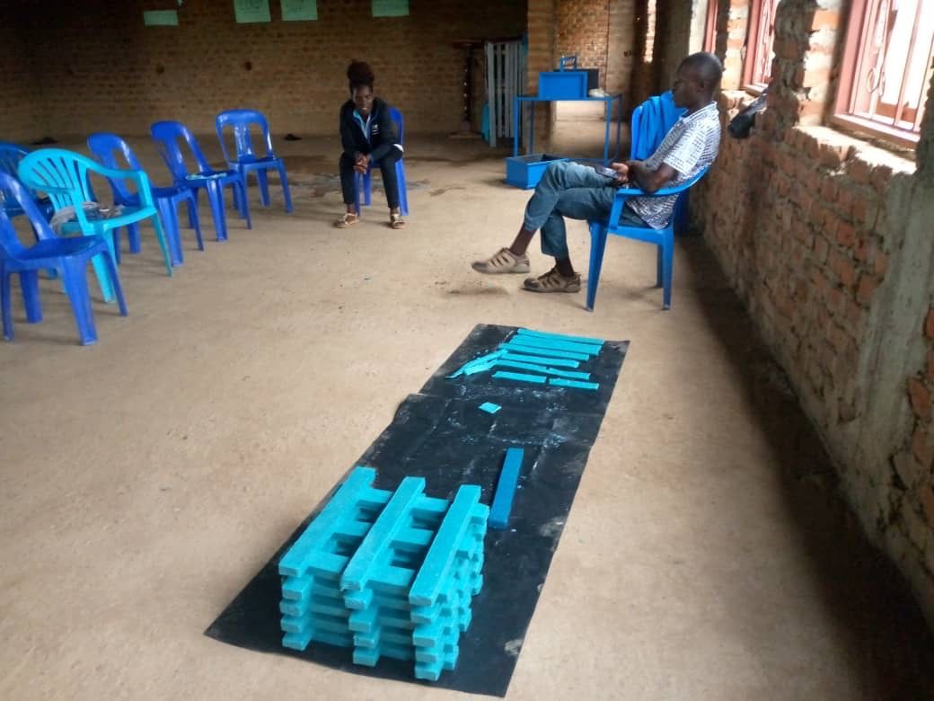 Bars of soap in Amigos soap making class...ready to be cut into bars 2