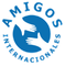 Logo of Amigos Internacionales: blue circle with two white clasped hands and surrounding text.