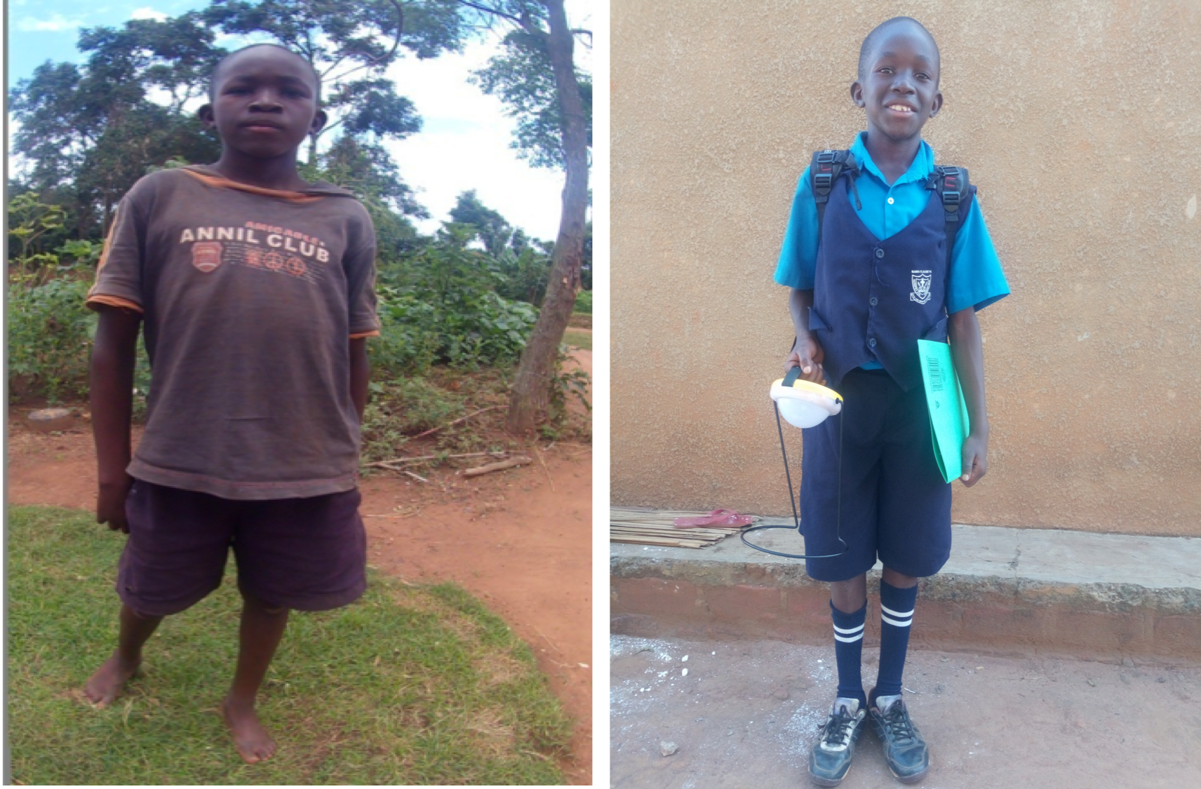 before and after images of Amigos Child Sponsorship program
