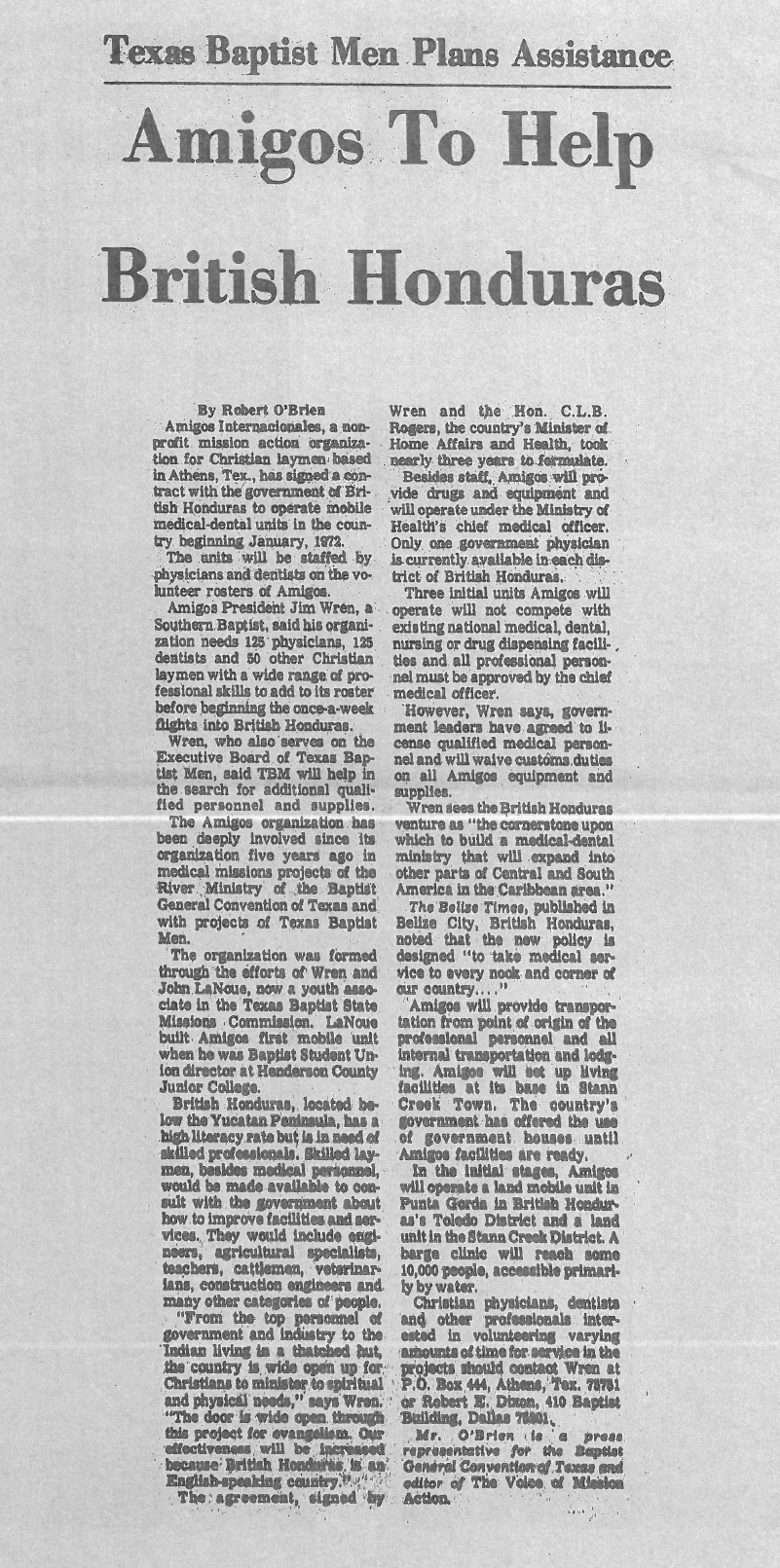 A newspaper article headline reads 