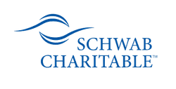 Schwab Charitable logo, blue and white: two curved lines above the text "SCHWAB CHARITABLE".
