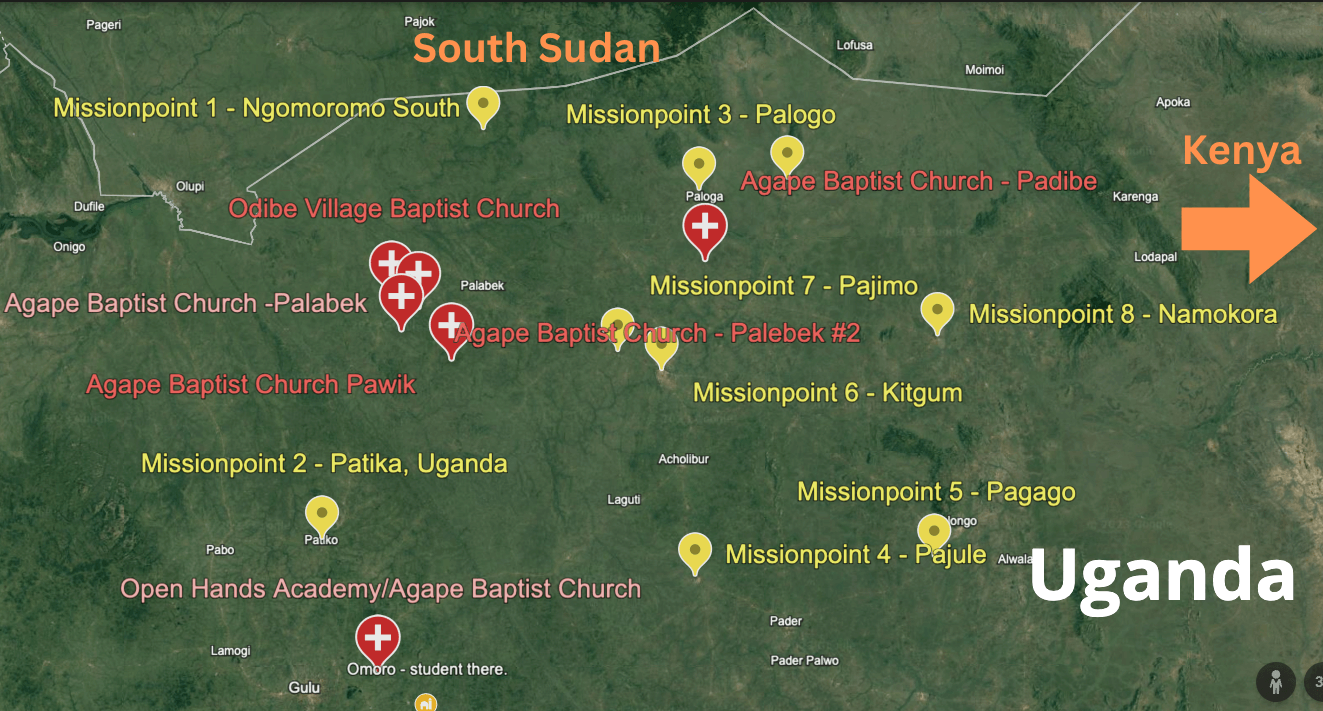 Missionpoint Image of eight selected missions needed in Northern Uganda
