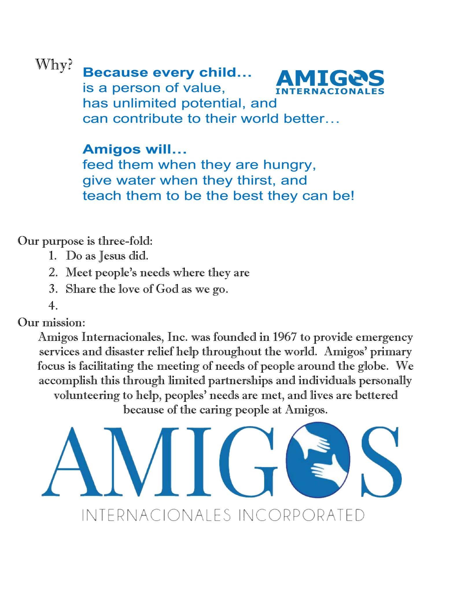 A white paper with the word amigos on it