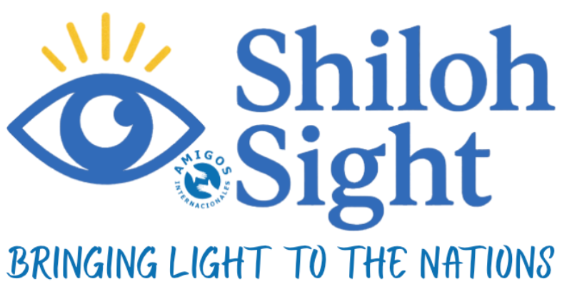 Logo: Blue eye with rays, 