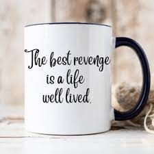A coffee cup with the statement a 