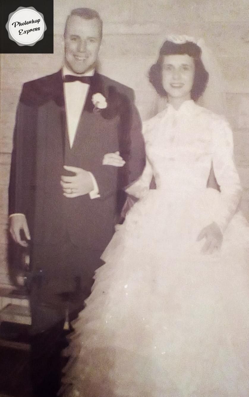 Picture of Dr John LaNoue and his bride when they were married