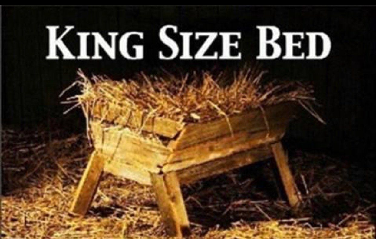 A picture of a Manger with the title King Size Bed