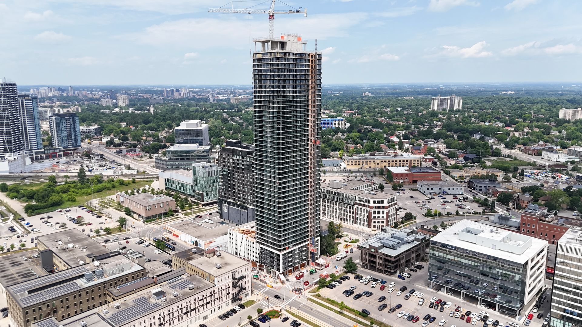 Skyscraper under construction in Kitchener Ontario. SBM engineering jobs London ON