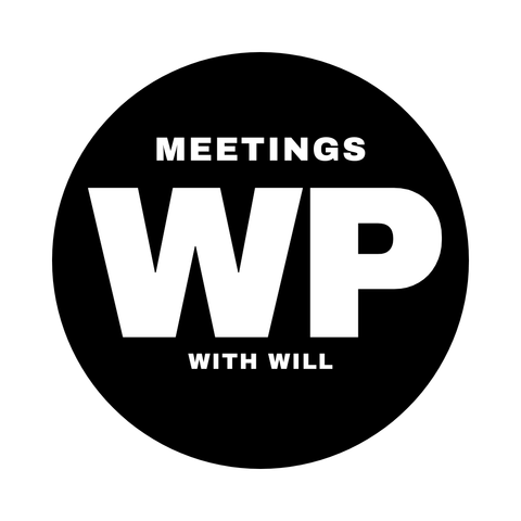 Black circle logo with bold white text: 