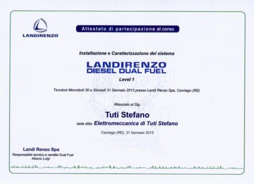 certificazione elettromeccanica auto