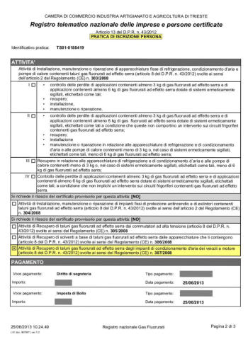 certificato climatizzazione