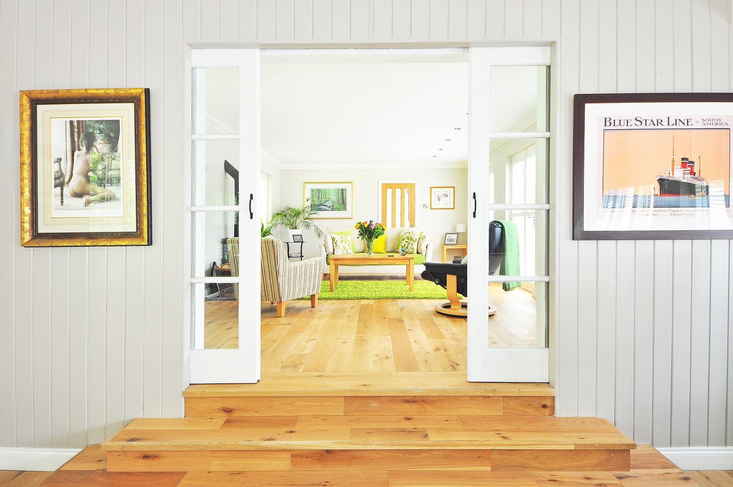 doors to living room