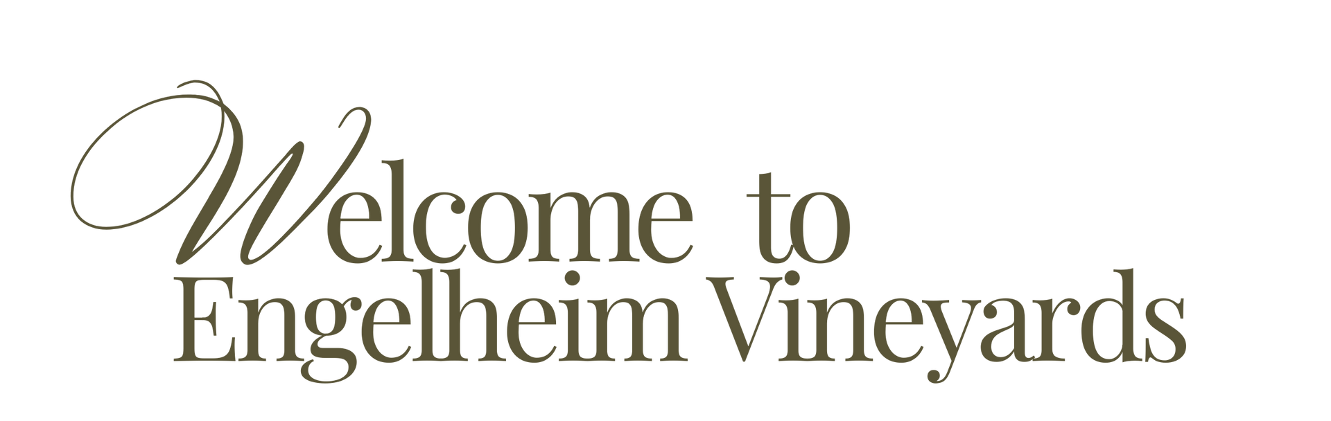 A sign that says welcome to engelheim vineyards