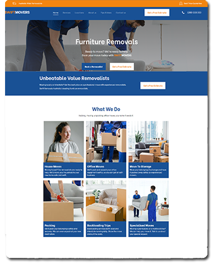 Removalist Small Business Website